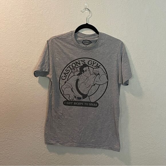 Disney Gaston Gym Tee Shirt Top Size S - Picture 1 of 3